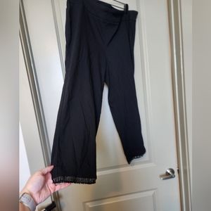 Black Ankle Rhinestine Pants